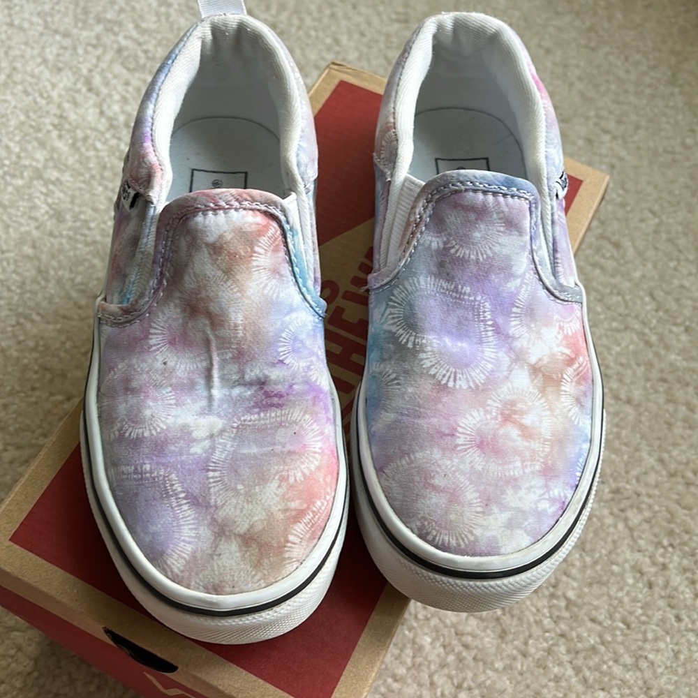 Vans Asher shoe - multi heart tie-dye- size 12 - Picture 2 of 5